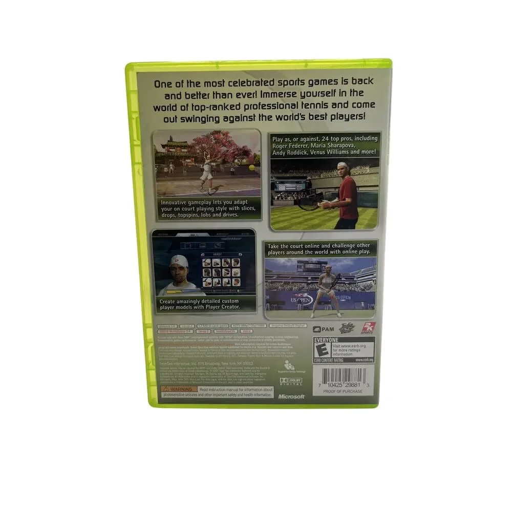Top Spin 2 (Microsoft Xbox 360, 2006) CIB. Tested. w/ Manual